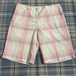 NIKE Golf Dri-Fit Plaid Bermuda Shorts Size 12